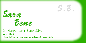 sara bene business card